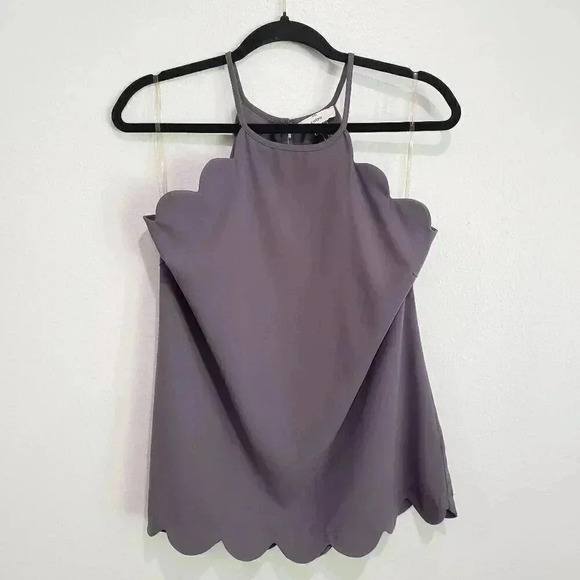 ENTRO Gray Scalloped Tank Size M - Picture 1 of 6